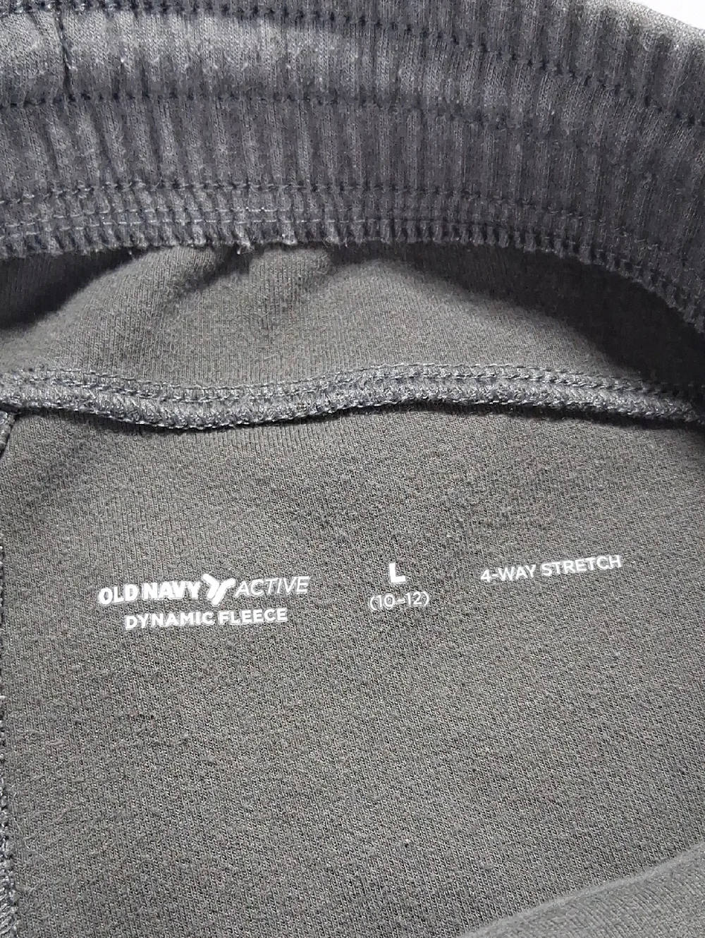 Boys Old Navy Fleece Shorts Size Large (10/12) Dark Gray Front Zipper-Pockets